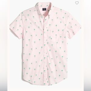 🌴 PALM TREE J. CREW SHORT SLEEVE EMBROIDERED SHIRT summer festival vibes SZ M🌴